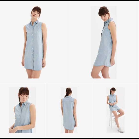 NWOT Lole Light Wash Denim Sleeveless Dress (XS) - Picture 7 of 9